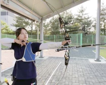 양궁 훈련 중인 이수진 선수